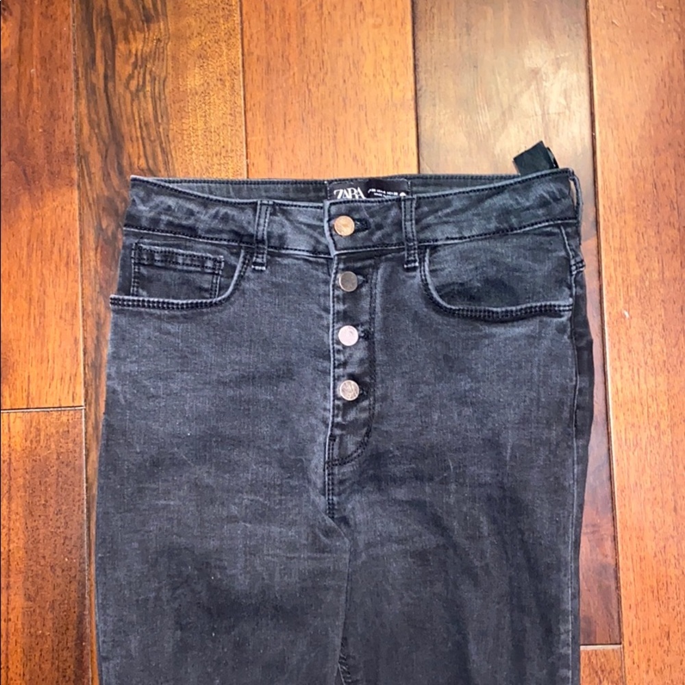 High waisted black jeans